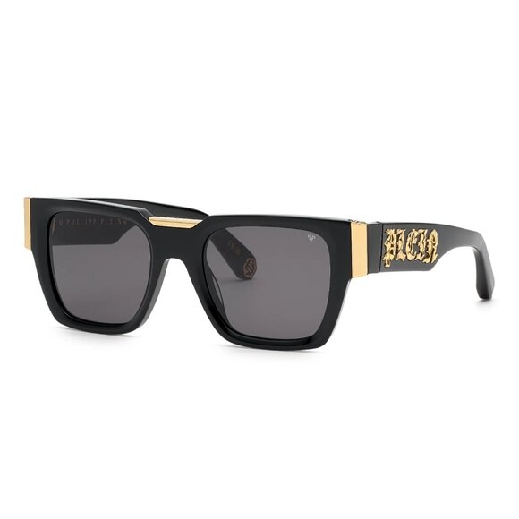 NEW PHILIPP PLEIN SUNGLASSES BLACK/GRAY WOMEN EYEWEAR SPP095M 0700 main image 3